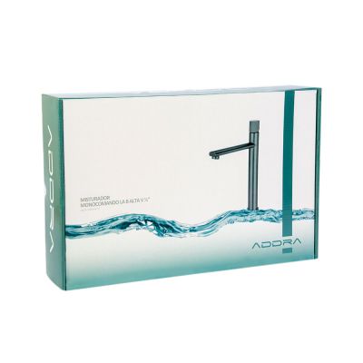 Torneira Misturador Monocomando para Banheiro de Mesa Bica Alta 1/2" Senda Cinza Addra