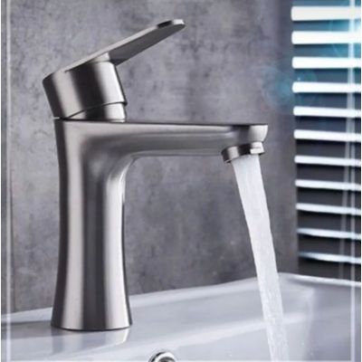 Torneira Misturador Monocomando para Banheiro de Mesa Bica Baixa 1/2" Rio Aço Escovado Addra