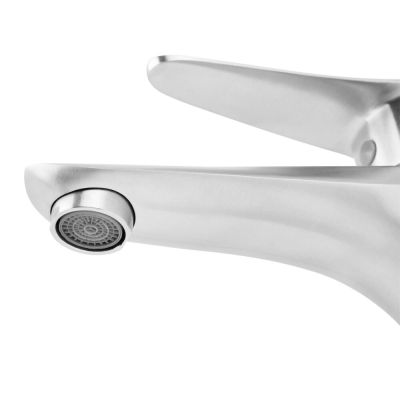 Torneira Misturador Monocomando para Banheiro de Mesa Bica Alta ½ Rio Aço Escovado Addra