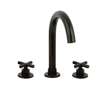 Torneira Misturador para Banheiro de Mesa Bica Alta 1/2" Trento Preto Addra