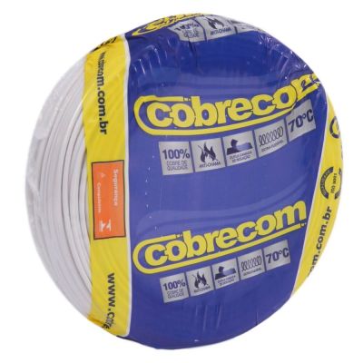 Cabo Flexível 450/750v Cobre Branco 2,5mmx100m Cobrecom