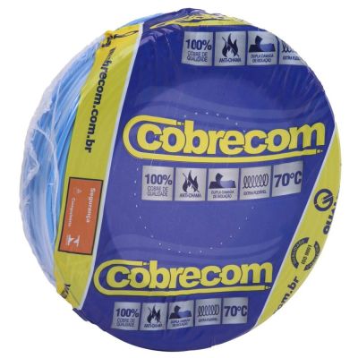 Cabo Flexivel 2,5mm 100m 450/750v Azul Cobre Cobrecom