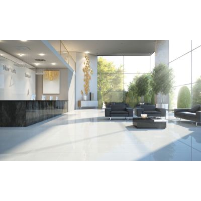 Porcelanato Bianco Retificado Polido 84x84 Classe C Elizabeth
