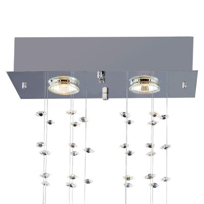 Plafon Bronzearte 2 Lâmpadas Brilhante 30952 GU10 Cinza Escuro