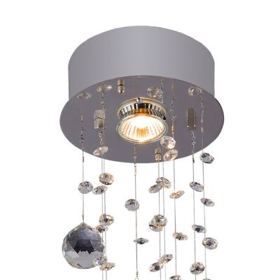 Plafon Bronzearte 1 Lâmpada Crystal 34789 GU10 Cinza