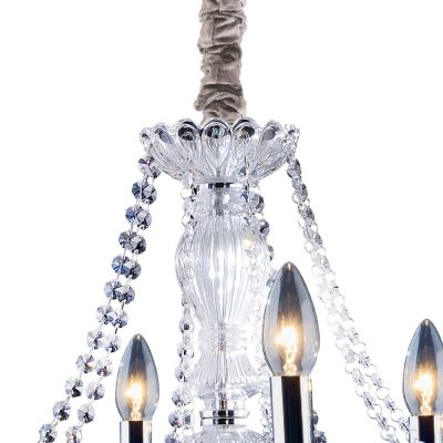 Lustre Bronzearte Clássico 8 Lâmpadas E14 Transparente 30777