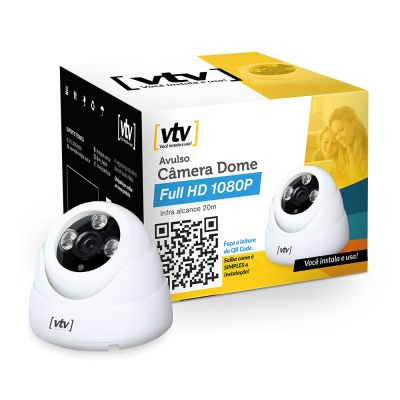 Câmera de Segurança IR 1080P Dome Branco VTV Digital