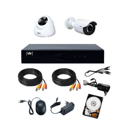 Kit Câmera de Segurança DVR 5x1 1080N 4 Canais VTV Digital