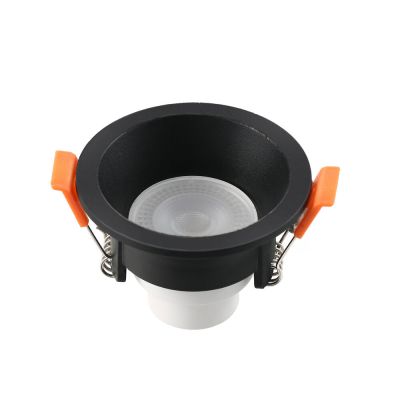 Spot Recuado Embutir LED Redondo Preto 3w 6.500k Luz Branco Frio Blumenau Iluminação