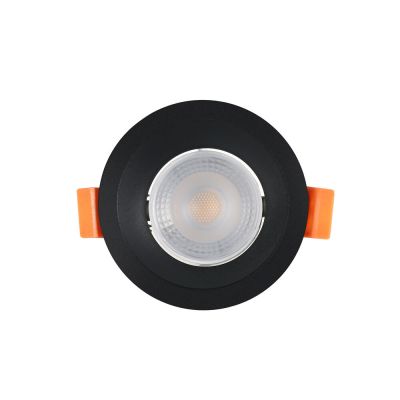 Spot Recuado Embutir LED Redondo Preto 3w 3.000k Luz Branco Quente Blumenau Iluminação