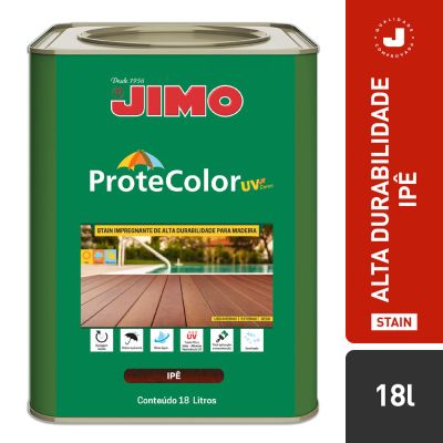 JIMO Protecolor UV Acabamento de Alta Durabilidade Progete e Embeleza Resistente ao Sol Chuva e Maresia Ipê Lata 18 Litros