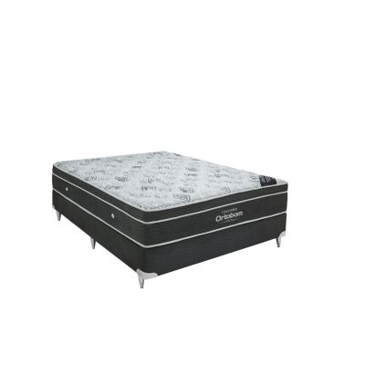 Colchão Ortobom Exclusive Nanolastic Queen 158x198x30cm Preto/Branco