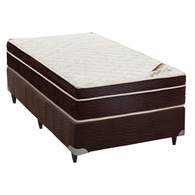 Colchão Ortobom Exclusive Ortopédico Solteiro 88x188x27cm Marrom/Branco