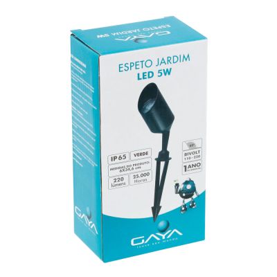 Espeto jardim Direcionável Gaya 5W Verde 220V