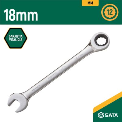 Chave Combinada com Catraca 18mm Apex Sata Cromo Vanádio