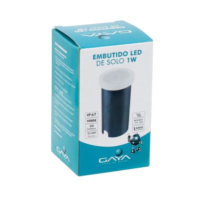 Balizador Peça LED 1W Bivolt Verde Gaya