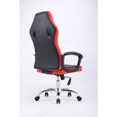 Cadeira de Escritório Gamer Vermelho/Preto Diagonal