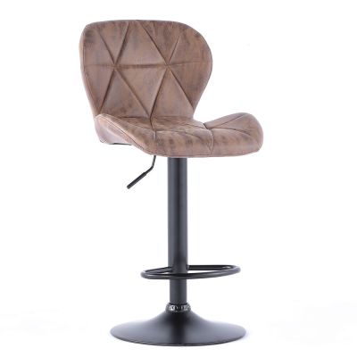 Banqueta Luxo Com Base Marrom e Preto Diagonal