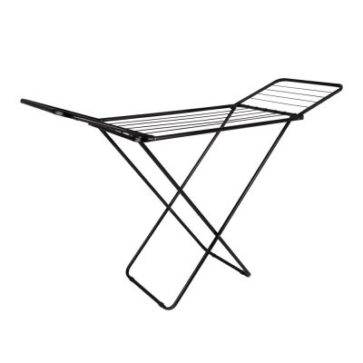 Varal de Chão com Abas Ferro 144cm Preto Mor