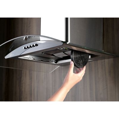 Coifa de Parede Fit Vidro 28017 60cm Aço Escovado Fischer