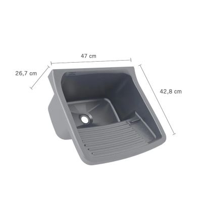 Tanque Plástico com Válvula PVC 22L Prata Astra