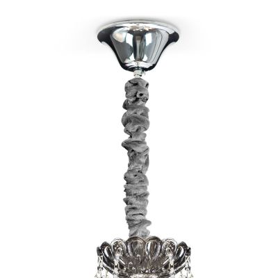 Lustre de Cristal Bronzearte 12 Lâmpadas E14 Clássico Fumê
