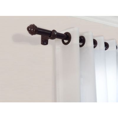 Kit Varão para Cortina Bella Arte Slim 2mx28mm Imbuia