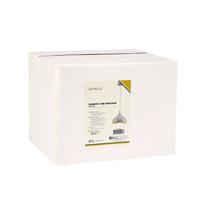 New Industrial 1 Lâmpada Branco Vitralux