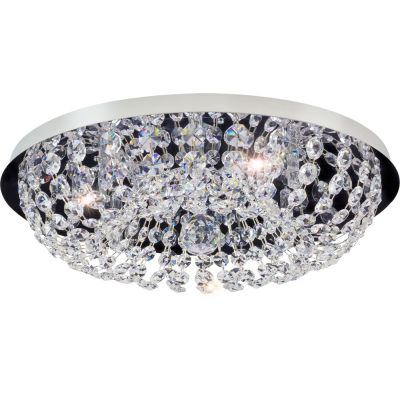 Plafon de Cristal Bronzearte 6 Lâmpadas Royal G9 Cromo