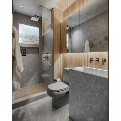 Porcelanato Iseo Grigio Retificado Acetinado 90x90 Eliane