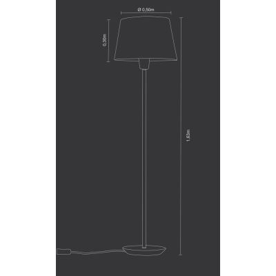 Luminária de Coluna Madelustre Slim 50cm 1 Lâmpada E27 Castanho