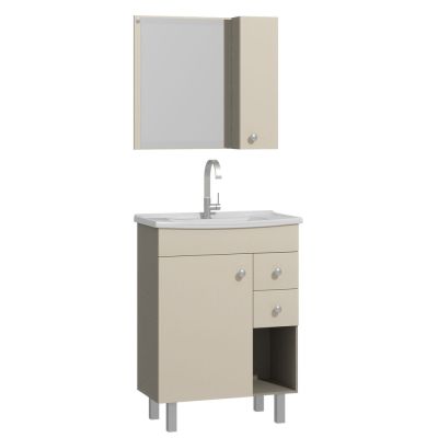 Kit Gabinete para Banheiro MDF/MDP Fiore 60cm C-Linea