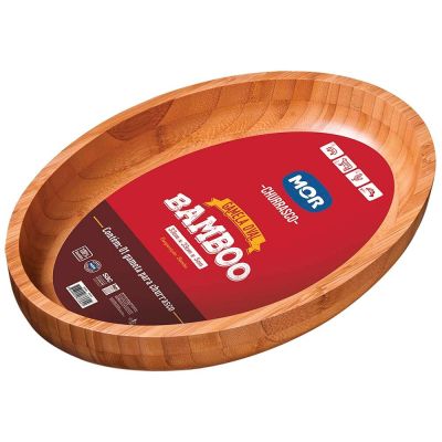 Gamela Oval 33x33cm Mor Bamboo