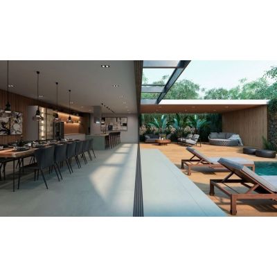 Porcelanato Cemento Grigio 90x90 Retificado Acetinado Biancogres