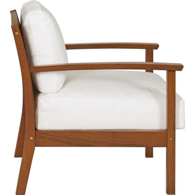 Poltrona de Madeira com Estofado Tramontina Fitt Branca