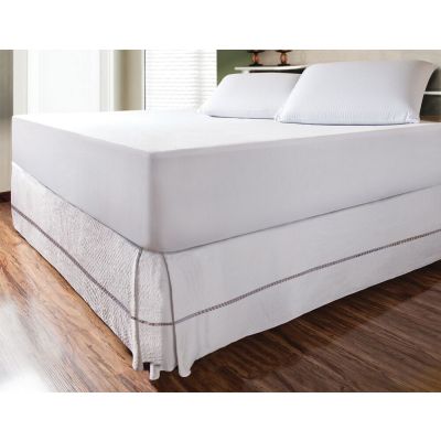 Protetor de Colchão O Silencioso Fibrasca Queen 160x200cm Branco Impermeável