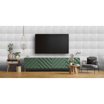 Placa Decorativa Pirâmide 40x40 3D Branco 10 Peças Kasabelle