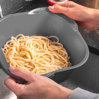 Escorredor de Massa/Arroz Chumbo 27,5x27,25x13cm Ou