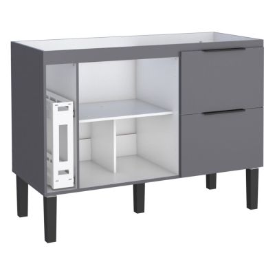 Balcão de Cozinha Cisne 114cm Cinza Cozimax