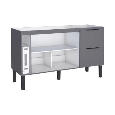 Balcão de Cozinha Cisne 144cm Cinza Cozimax
