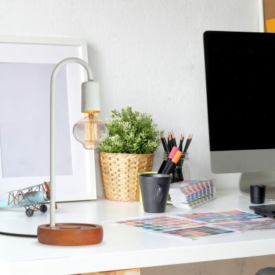 Abajur Flam 1 Lâmpada E27 Branco Taschibra