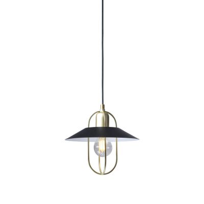 Pendente Blumenau Iluminação 1 Lâmpada Brooklyn E27 Aço/Preto