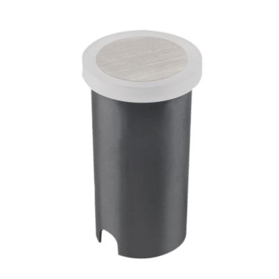 Embutido de Solo Ring LED Redondo Cinza 1w 3.000k Luz Branco Quente Blumenau Iluminação