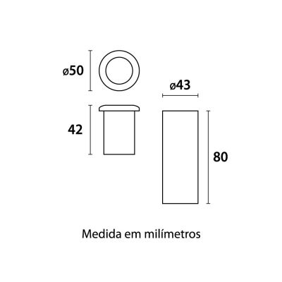 Embutido de Solo Slim LED Inox 1w 3.000k Luz Branco Quente Blumenau Iluminação
