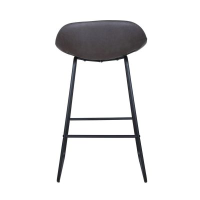 Banqueta Alta Com Encosto 92x47x49cm Cinza Diagonal