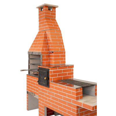 Trio Churrasqueira M + Fogão + Forno Tijolinho vermelho Primus