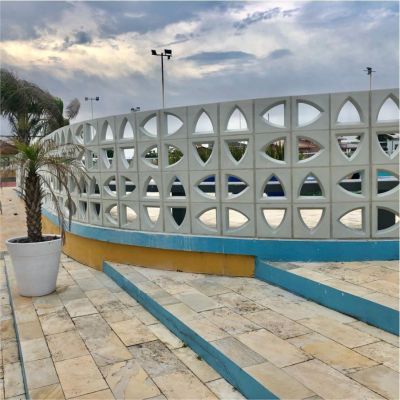 Cobogó Cimentício Arck Parede Cemento Cobogó Argento 30x30x7 Cimentíssimo