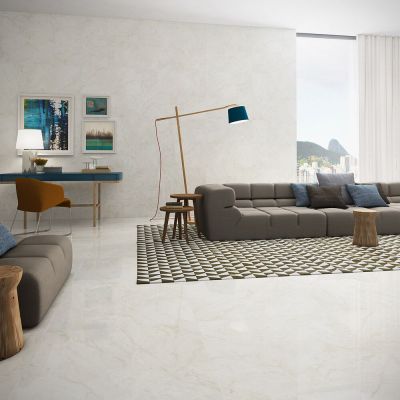 Porcelanato Egeu Lux Marmorizado Retificado Polido 90x90 Biancogres
