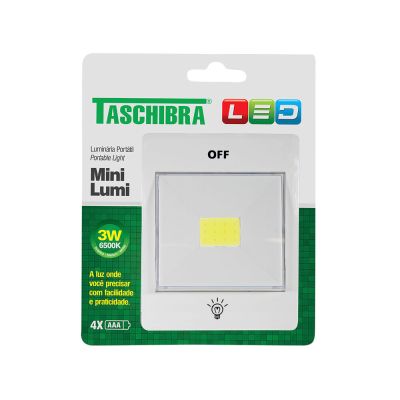 Mini Luminária LED Portátil Luz Branca Taschibra