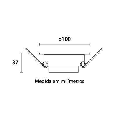 Spot Embutido p/ 1 Lâmpada Lince Preto/Branco Blumenau Iluminação